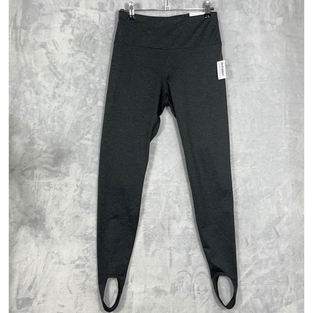 Old Navy Women Leggings M Gray Cozecore High Rise Stirrup Go-Dry Activewear NEW